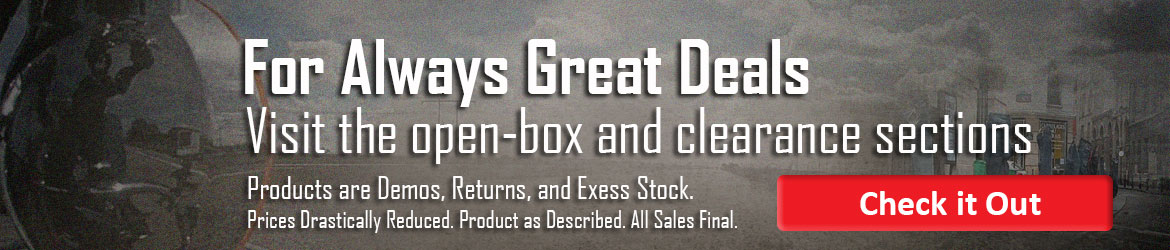 Big savings on open-box, demo and returned items.