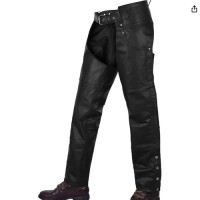Thick Cowhide Genuine Leather Motorcycle Riding Pants for Men and Women