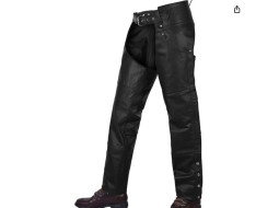 Thick Cowhide Genuine Leather Motorcycle Riding Pants for Men and Women