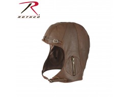 ROTHCO LEATHER PILOT HELMET - BROWN    