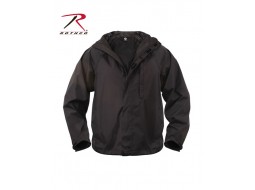 ROTHCO PACKABLE RAIN JACKET - BLACK    