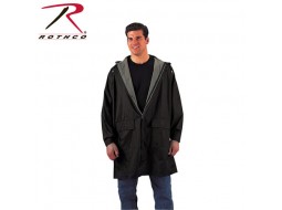 ROTHCO 3/4 LENGTH RAIN PARKA - BLACK/OLIVE DRAB 