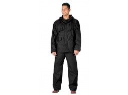 ROTHCO 2-PC PVC COATED NYLON RAINSUIT - BLACK   