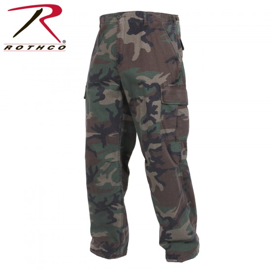 VINTAGE R/S VIETNAM FATIGUE PANT - WOODLAND CAMO