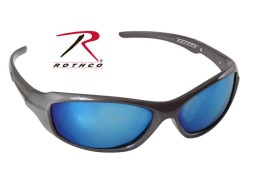 ROTHCO 9MM SUNGLASSES-GRAY FRAME/MIRROR LENS    