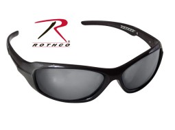 ROTHCO 9MM SUNGLASSES-BLACK FRAME/SMOKE LENS    