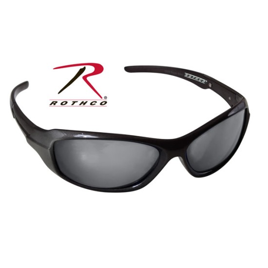 ROTHCO 9MM SUNGLASSES-BLACK FRAME/SMOKE LENS    