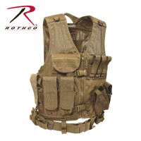 ROTHCO TACTICAL CROSS DRAW VEST - COYOTE   