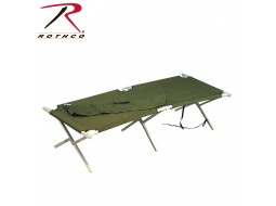 ROTHCO GI STYLE ALUMINUM CAMP COT W/BAG - OD   