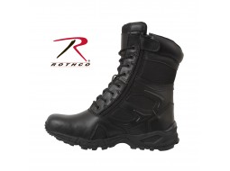 ROTHCO FORCED ENTRY BLACK SIDE ZIP BOOT/ 8''