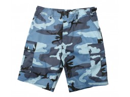 ROTHCO BDU SHORT P/C - SKY BLUE CAMO   