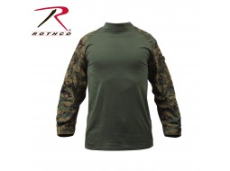 ROTHCO COMBAT SHIRT - WOODLAND DIGITAL CAMO    