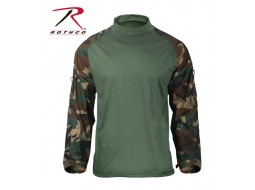 ROTHCO COMBAT SHIRT - WOODLAND CAMO    