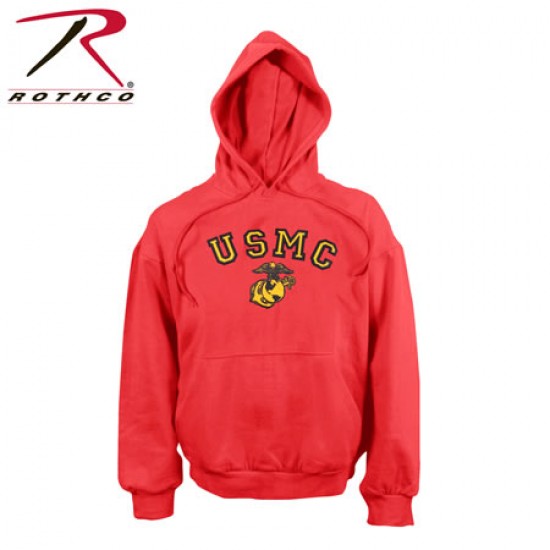 ROTHCO USMC G&A PULLOVER HOOD SWEATSHIRT - RED 