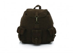 ROTHCO CANVAS/LEATHER WAYFARER BACKPACK-BROWN   